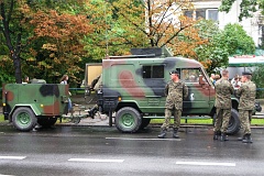 Sprzt wojskowy przed defilad - Army vehicles before parade